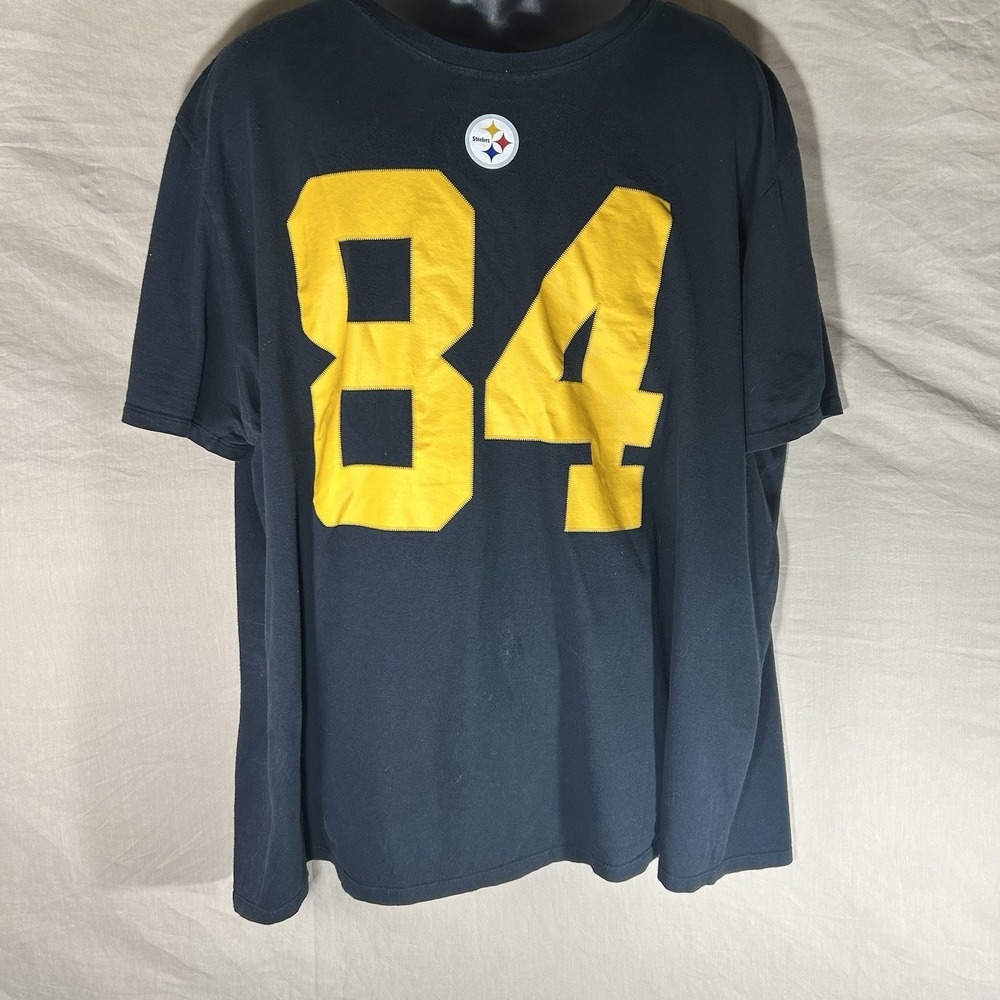 Nike Pittsburgh Steelers Antonio Brown #84 T Shirt Mens XXL Black NFL Football